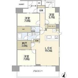 イニシア大宮宮原コンフォートリッジ 3SLDKの間取図画像
