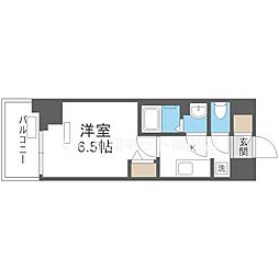 プレサンス梅田北ディア 1Kの間取図画像