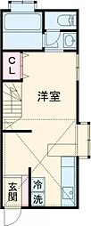 スワローヒルズE ワンルームの間取図画像