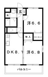 Maribeillien 2DKの間取図画像
