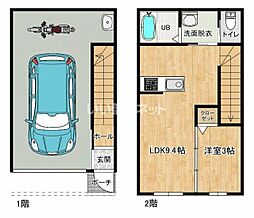 プレステージア原新町 1LDKの間取図画像