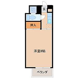 アーバンオアシスK&Y 1Kの間取図画像