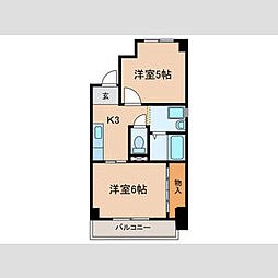 メセナ平成 2Kの間取図画像
