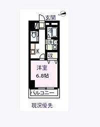 SKハイニックス 1Kの間取図画像