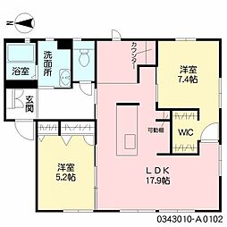 NewディアスM 2LDKの間取図画像