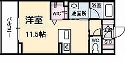 カーサプロスペラ ワンルームの間取図画像