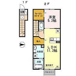 アルフィスタ4 1LDKの間取図画像