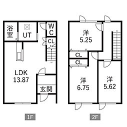 ソレイユ早来I 3LDKの間取図画像