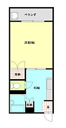 リバティーM 1Kの間取図画像