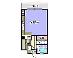 シティビラ玉商 1Kの間取図画像