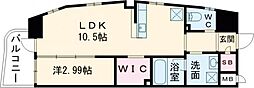 ラフィーネ上葛原 1LDKの間取図画像