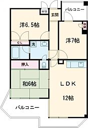 ガーデンハイツ桃山台弐番館 3LDKの間取図画像