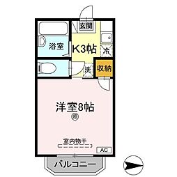 ライブ10 1Kの間取図画像