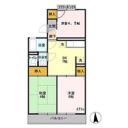 フレグランスサエラ 3DKの間取図画像