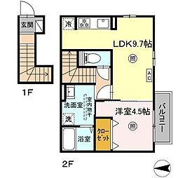 PREMILIFE中春日 1LDKの間取図画像