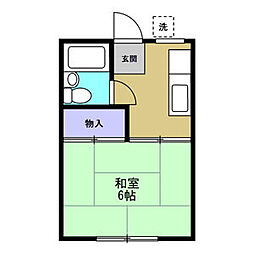 塚本コーポ 2Kの間取図画像