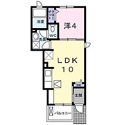 ブライトヒル 1LDKの間取図画像