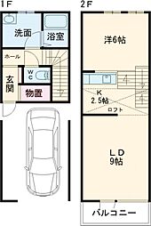 N.M.S-A 1LDKの間取図画像
