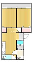 グランドヒルズ羽生 2DKの間取図画像
