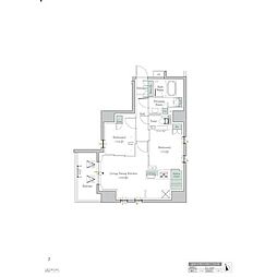 ワンルーフレジデンス中野 2LDKの間取図画像