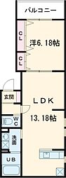 Ciel Court門真南 1LDKの間取図画像