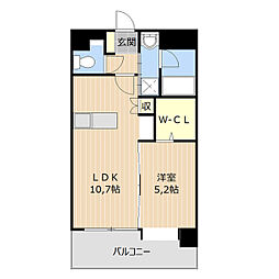 ウォルトン長嶺 1LDKの間取図画像