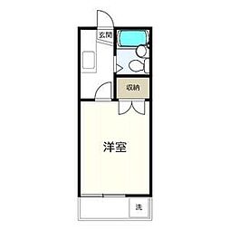カレッジハウス3 1Kの間取図画像