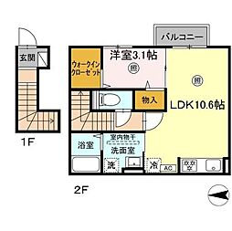 PREMILIFE中春日 1LDKの間取図画像