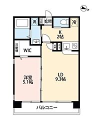 フェリーチェ味噌天神 1LDKの間取図画像