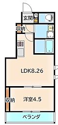 (仮称)桜木北共同住宅 1LDKの間取図画像