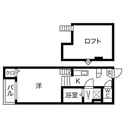 ラウレア平針 1Kの間取図画像