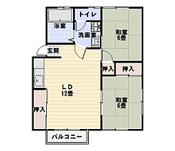 シティコープ愛信2 2LDKの間取図画像
