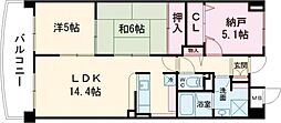 ミカド21 3LDKの間取図画像