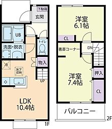 Sumiヴェール 2LDKの間取図画像