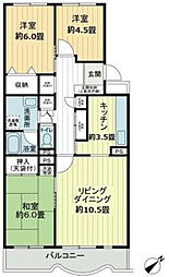 テレパレス日限山 3LDKの間取図画像