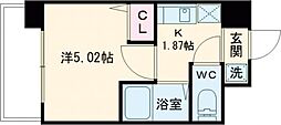 S-FORT長崎興善町 1Kの間取図画像