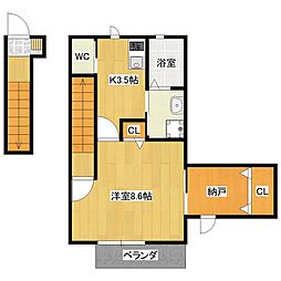 CocorizeA 1Kの間取図画像