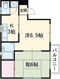 メゾン和 2Kの間取図画像