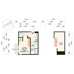 ハーモニーテラス将監 1Kの間取図画像