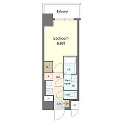 S-RESIDENCE植田asolea(アソレア) FR・家具家電キャンペーン実 1Kの間取図画像