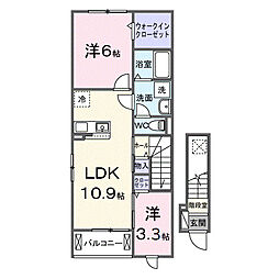 グレイスサイトG 2LDKの間取図画像