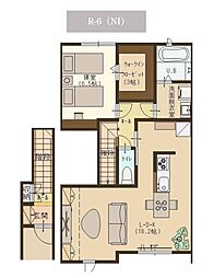ユーソニアン柏崎・松波A 1LDKの間取図画像