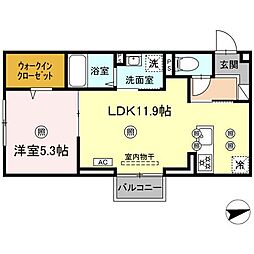 アート・アーリン 1LDKの間取図画像
