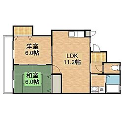アパートメントABE 2LDKの間取図画像