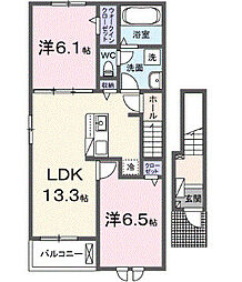 (仮)東福原5丁目アパート 2LDKの間取図画像