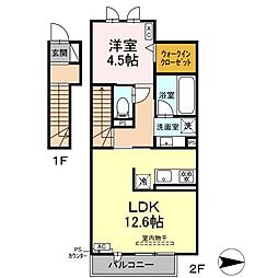 Cozy space 1LDKの間取図画像