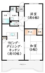 第45メイグレイス春日 2LDKの間取図画像