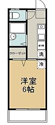 エクラ・ドゥース 1Kの間取図画像