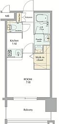 エンクレストGRAN博多駅前 1Kの間取図画像