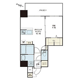 NEコート甲南町 1LDKの間取図画像